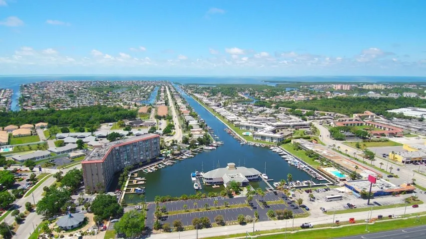 Aerial view toward the Gulf