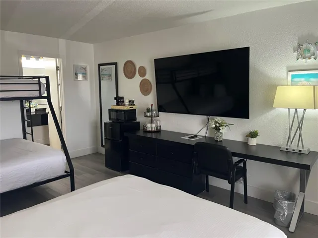 Large screen TV, Desk
