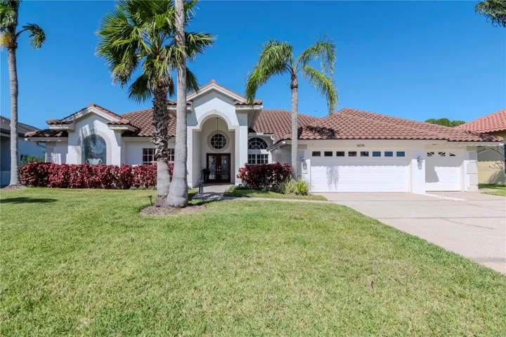 waterfront home on a cul-de-sac.  3 car garage