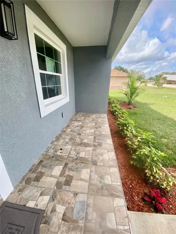 front tiled covered porch