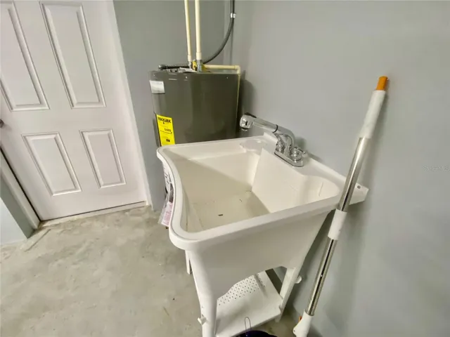 utility sink in garage