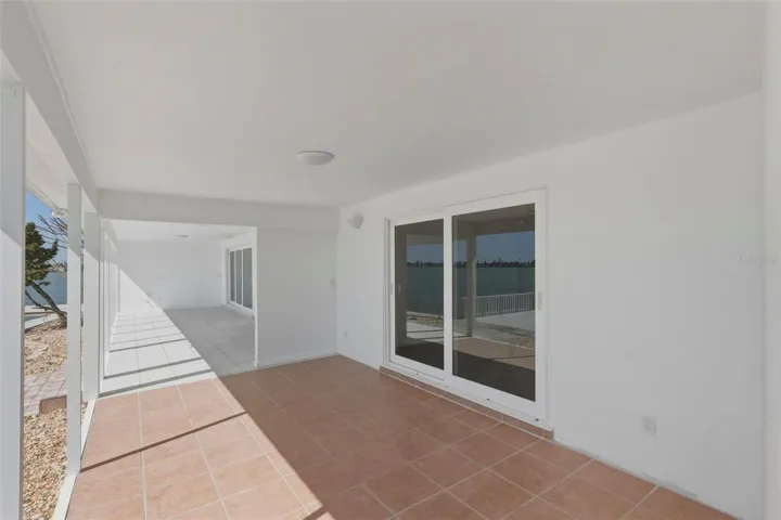 Covered patio off of Master Bedroom