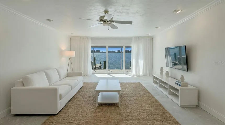 Virtually staged living room