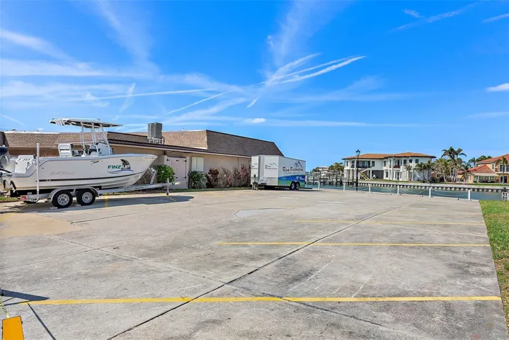 Association parking lot with plenty of room for guest parking