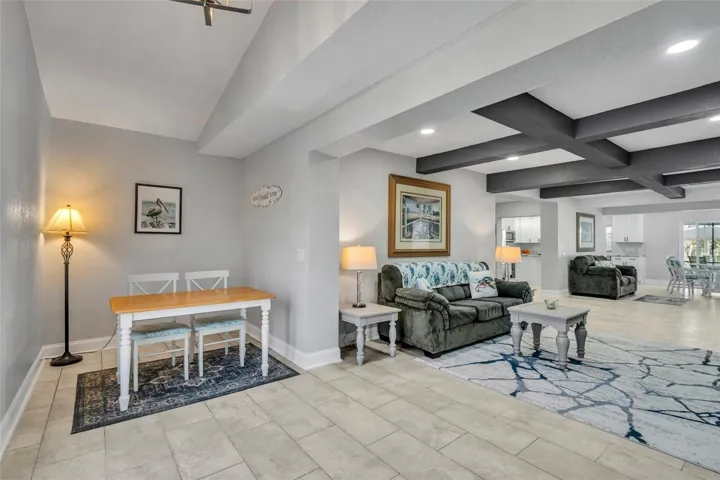Foyer with office area and Great room