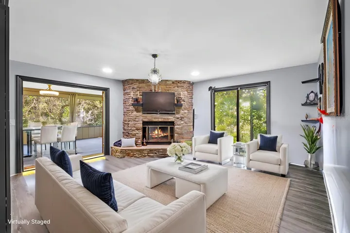 Virtually staged, Family Room