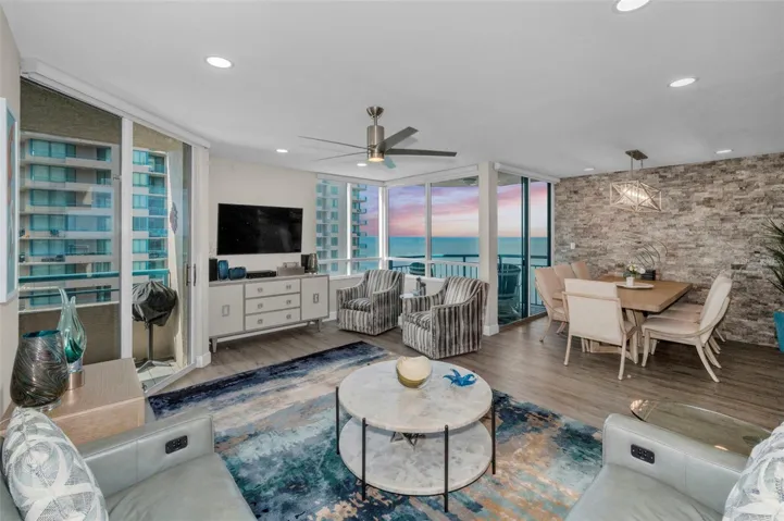 Contemporary Inspired Interior Design with Aquamarine Gulf Views & a Backdrop of Fabulous Nightly Sunsets!