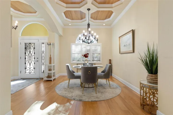 Dining room with beautiful ceiling details