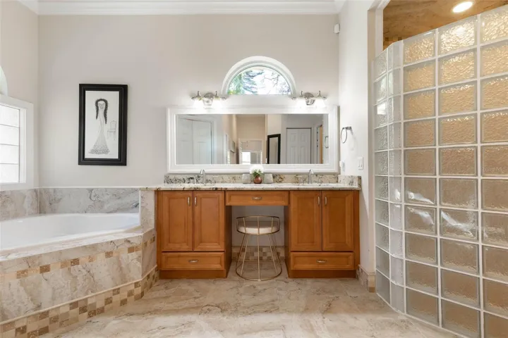 Primary bath with double sinks