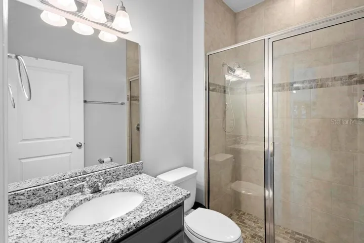 Guest full bathroom located on 1st floor.