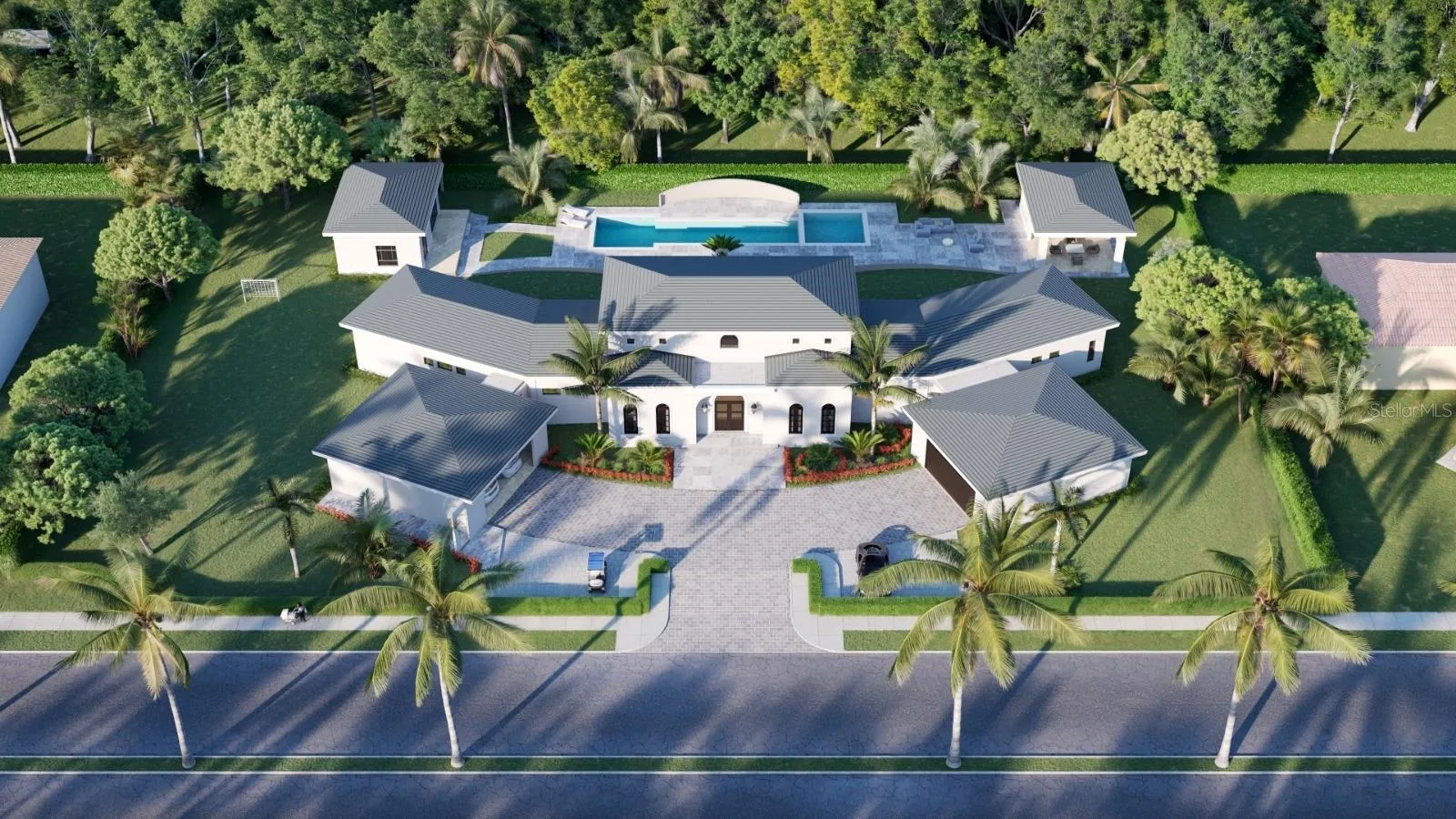 Aerial View Rendering- Artistic Interpretation of Architectural Design