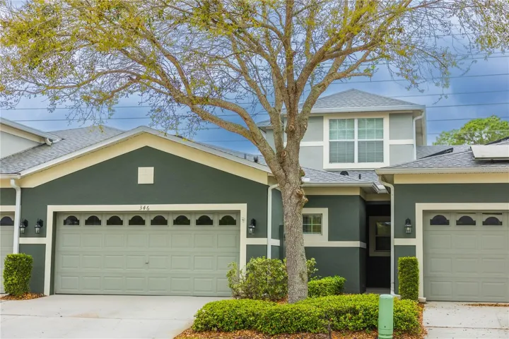 2 car garage and private parking pad.