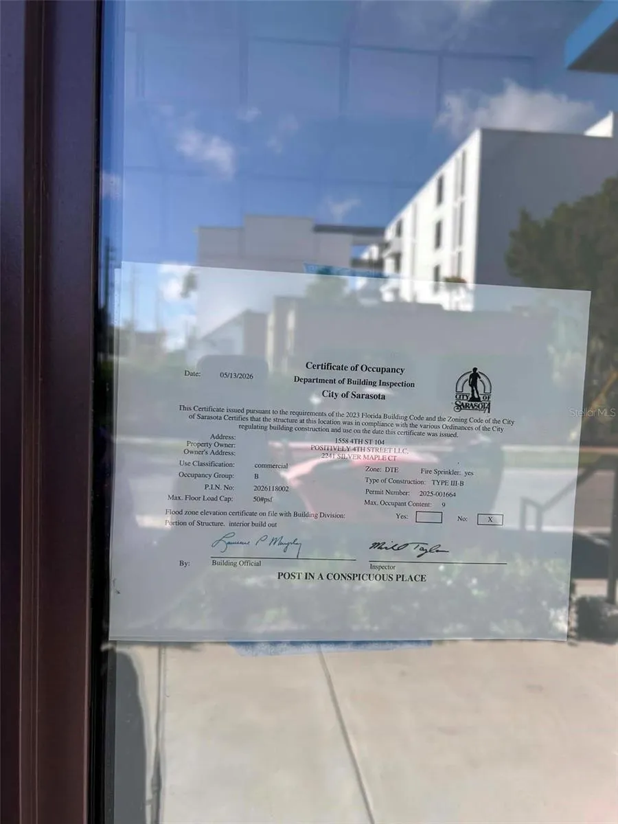 Certificate of Occupancy