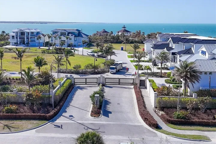 Gated entrance to Hill Tide Estates