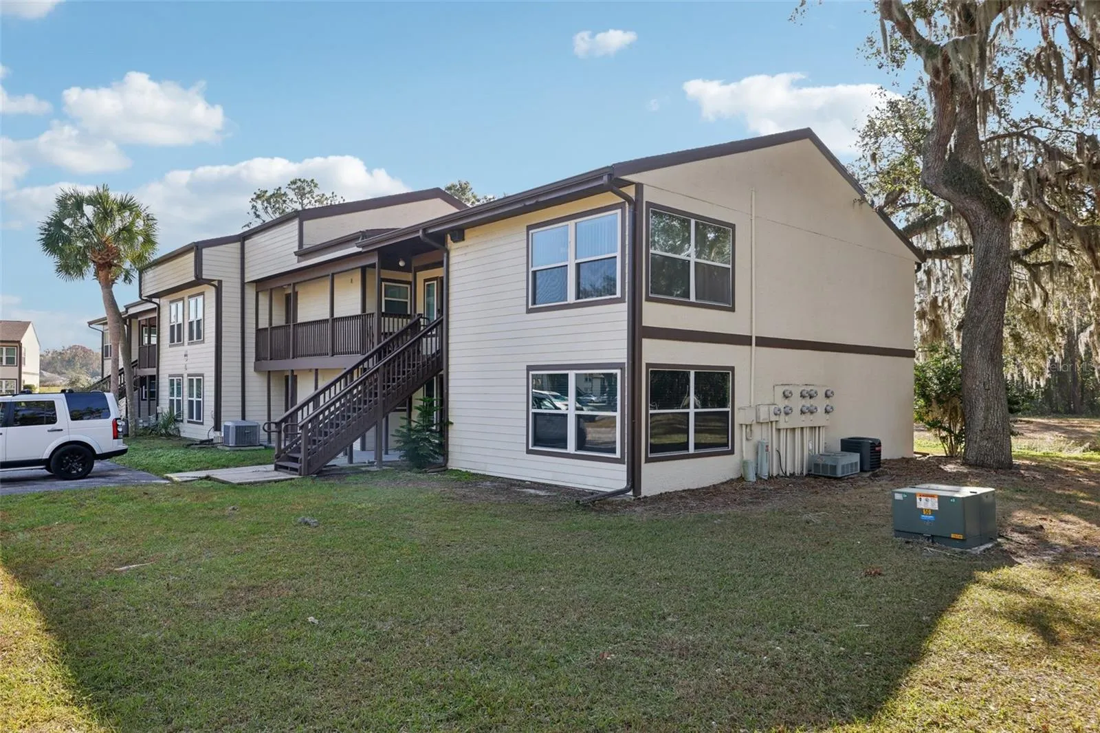 Front of Building Unit is top window set