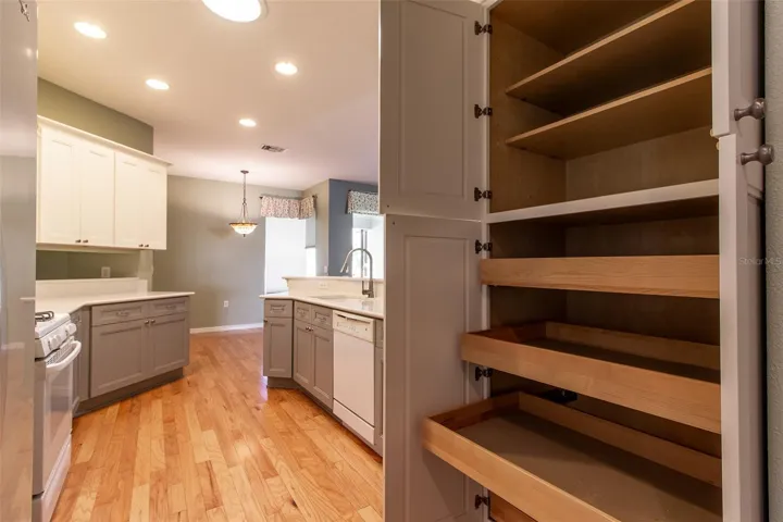 Kitchen showing pullouts