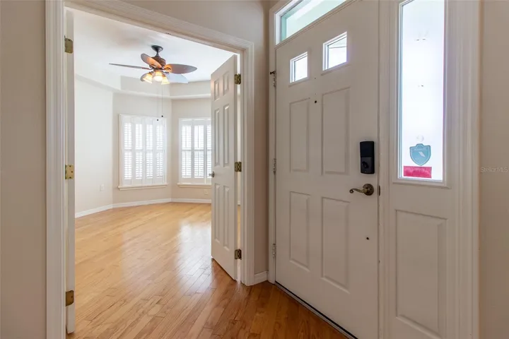 Foyer looking in den