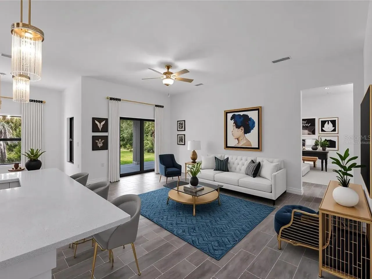 Virtually Staged Living Room
