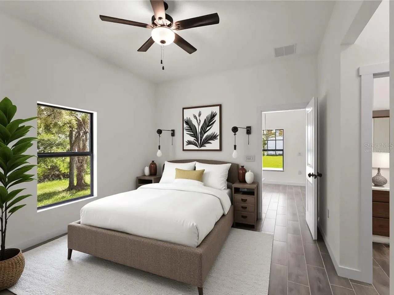 Virtually Staged Bedroom