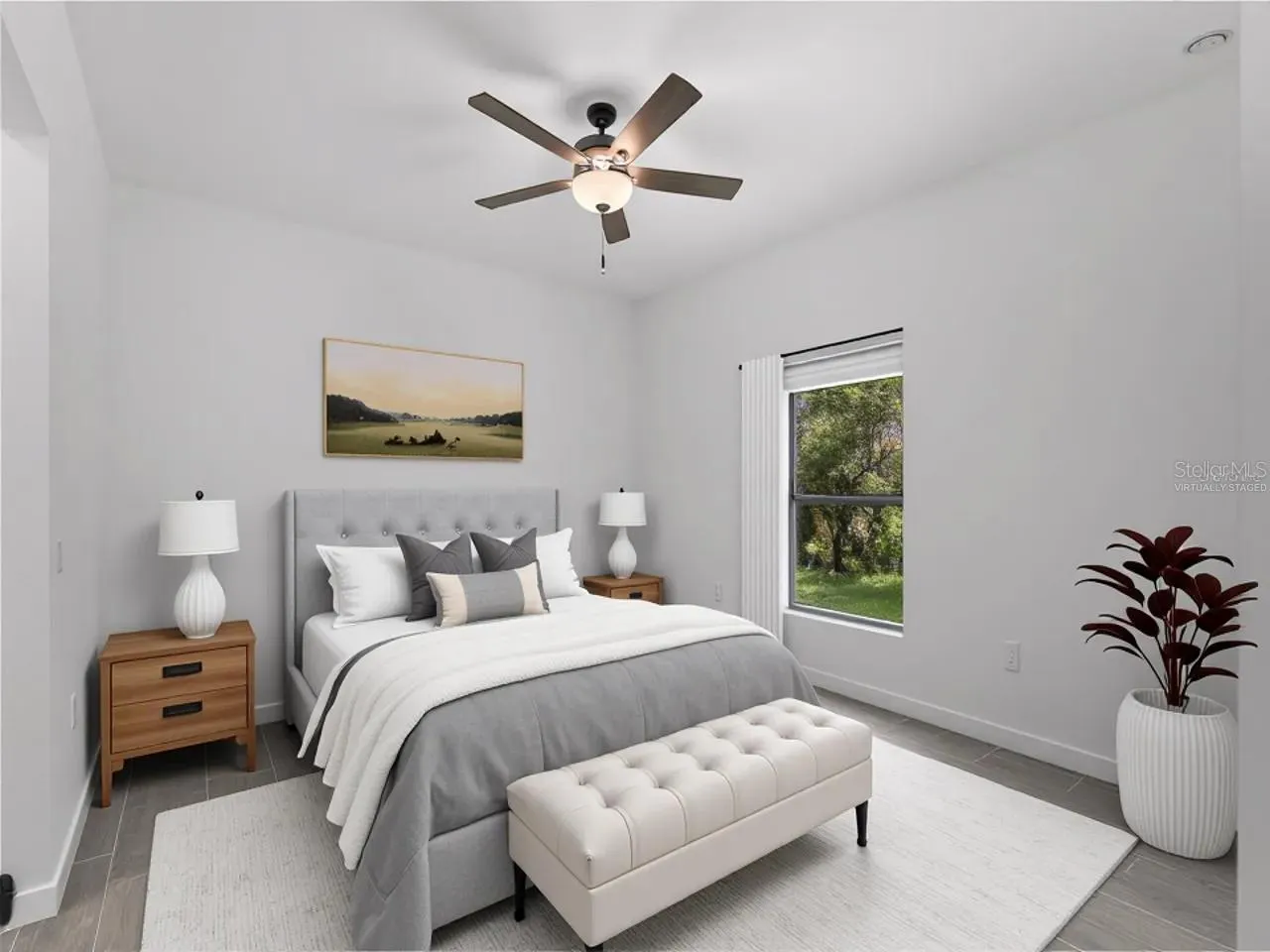 Virtually Staged Bedroom
