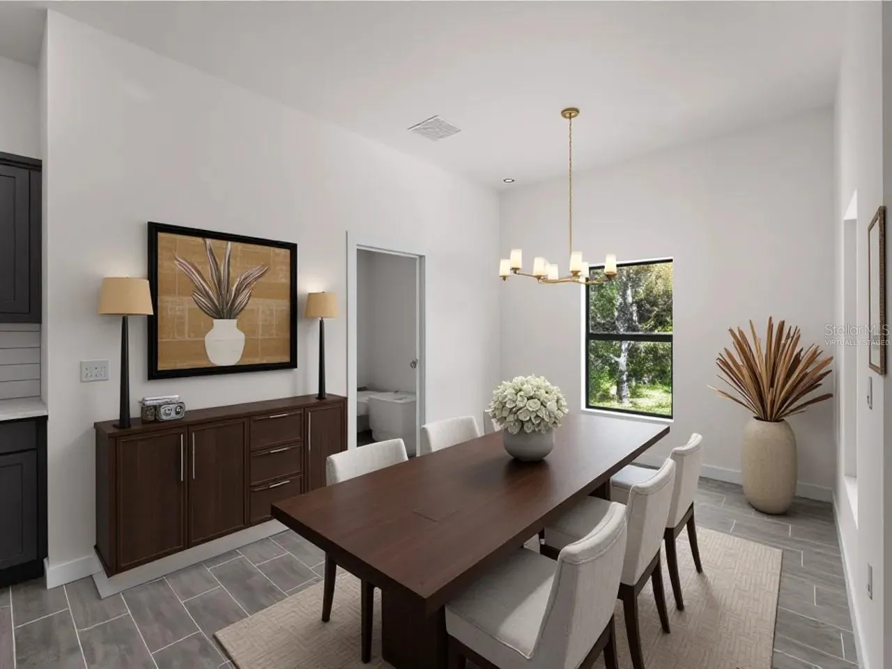 Virtually Staged Dining Room