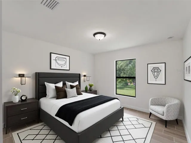 Virtually Staged Bedroom