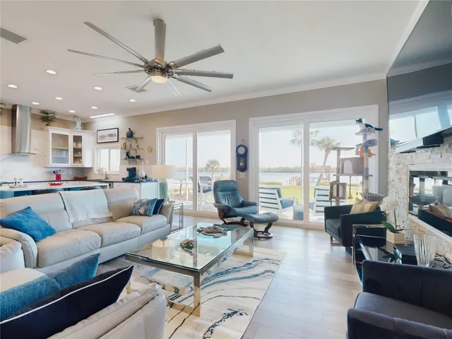 Living Room with River View