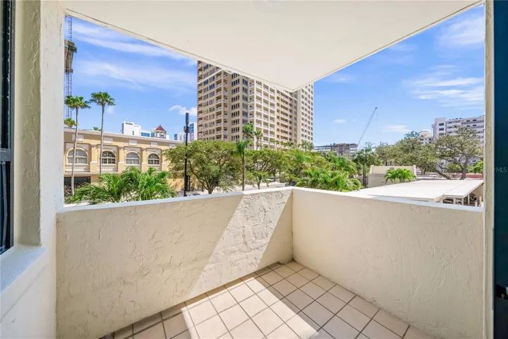 Balcony off the primary bedroom