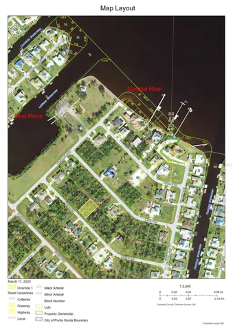 Distance to community boat ramp, park from lot