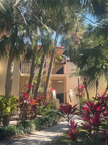 View up entrance to unit on upper floor