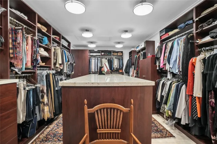 Primary closet number one of three.