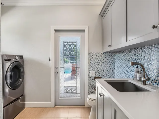 Laundry room.