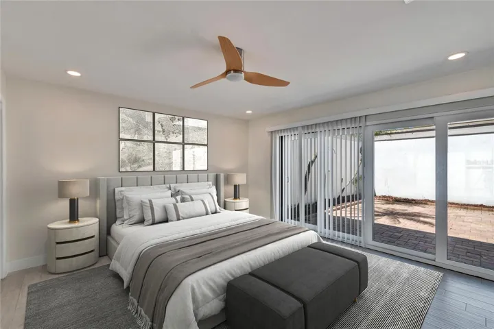 Virtually Staged Master Bedroom