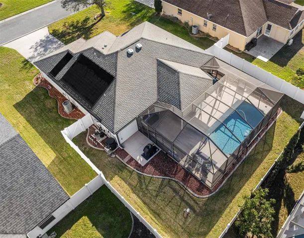 Great property - Designer Wisteria with heated saltwater pool in 1200sf screened patio surrounded by yard with privacy fence.
