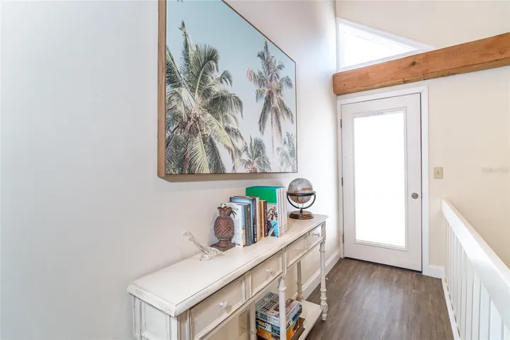 Hall outside of the Primary Bedroom Leads to a Deck.