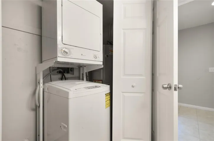 inside laundry closet