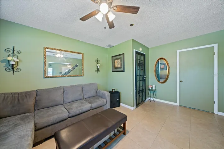 Apartment living room and locking entrance to main house