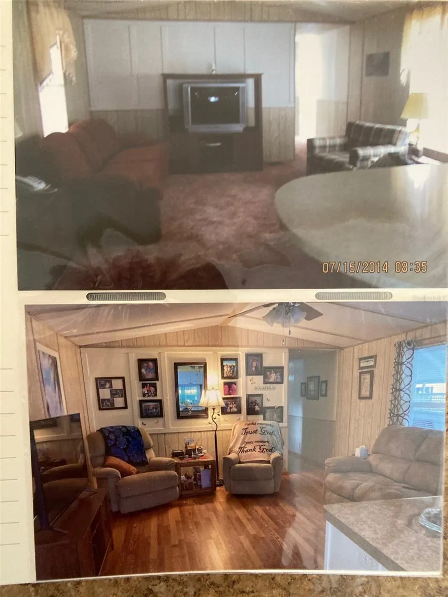 Living Room - Before and After Remodel