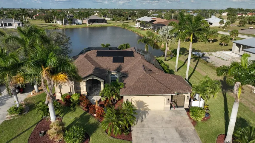 Aerial view of front of home