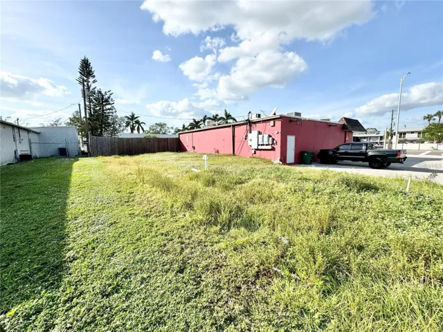 Rear of property