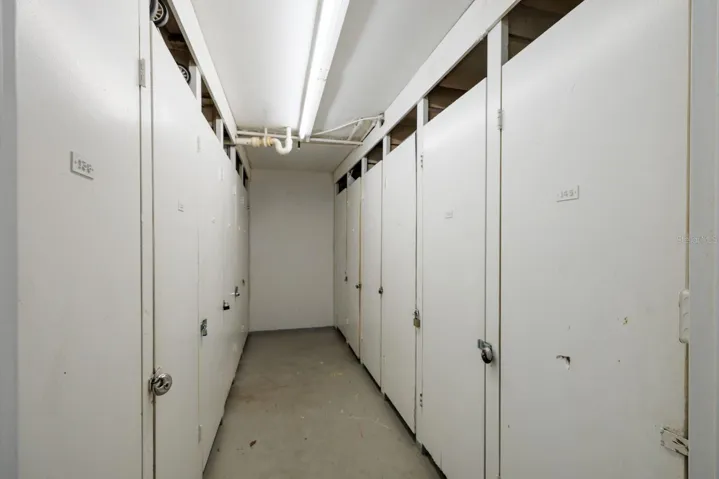 Large outside private storage closet on unit floor by the elevator.