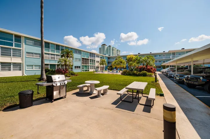 Grilling area across from unit bldg.