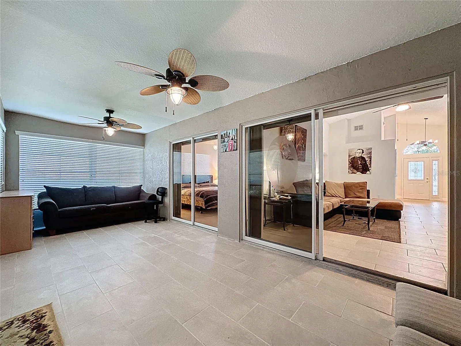 Florida room/lanai opens onto Great room