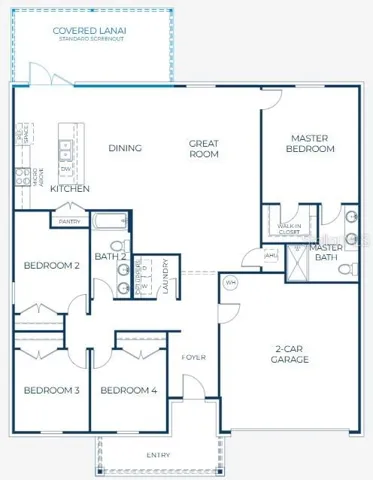 Floor Plan -  Model home - actual features may vary.