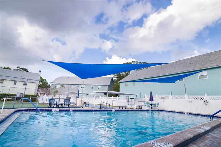 Sparkling heated swimming pool