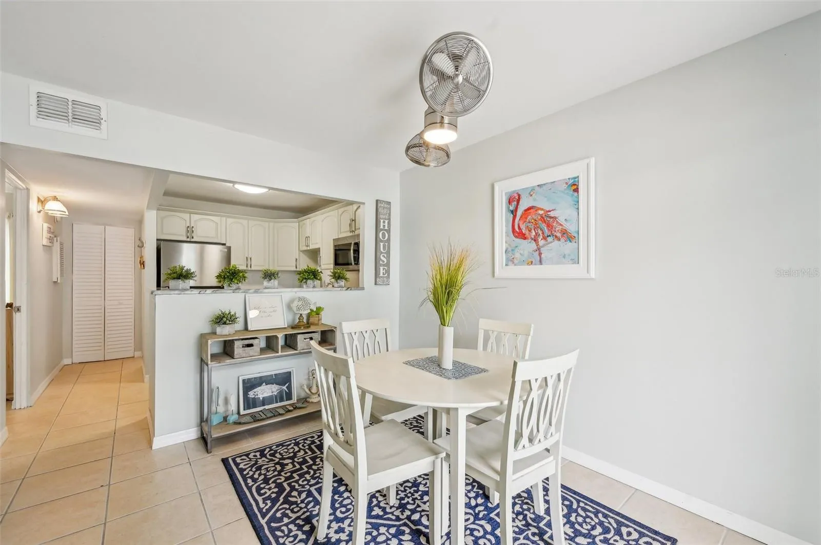 Dining area adjacent to kitchen and living space