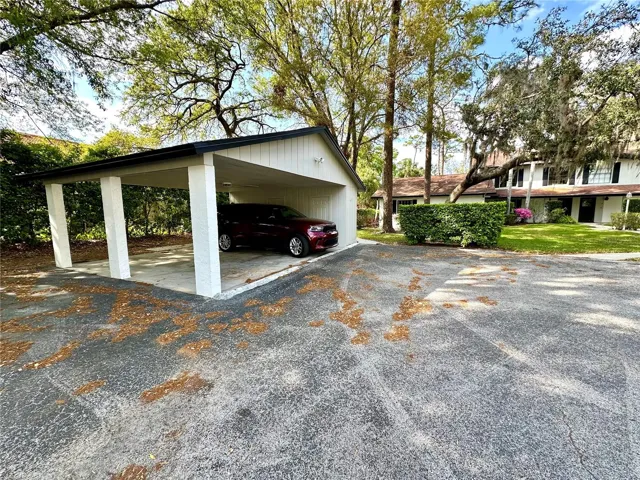 Covered Parking with storage closet