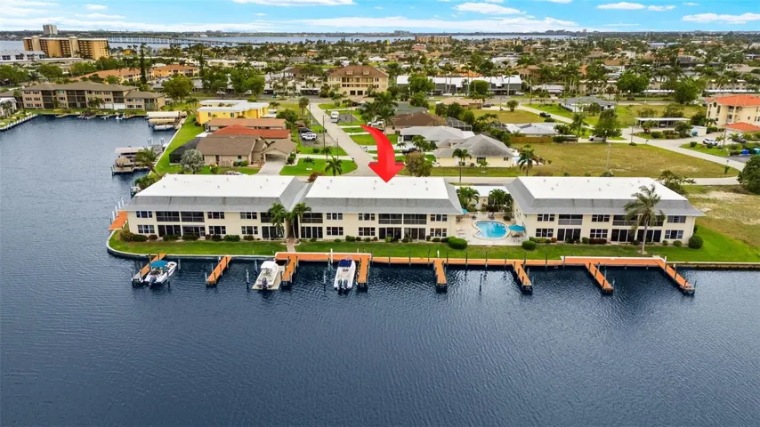 Unit location, Waterfront rear view of building.