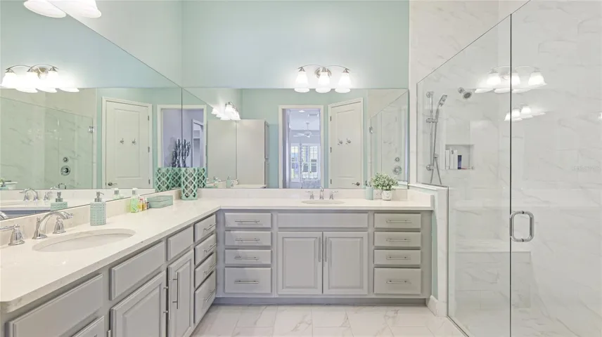 Primary Bathroom with Walk-in Shower with Built-in Bench