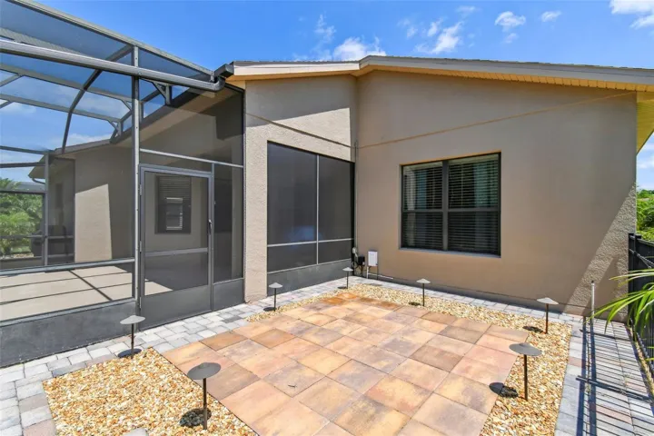 Fenced in Patio with cooling mist sprayer!